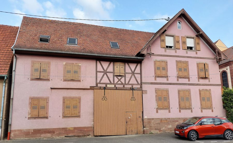 Maison à colombage au 2 rue de l'église à Niederschaeffolsheim