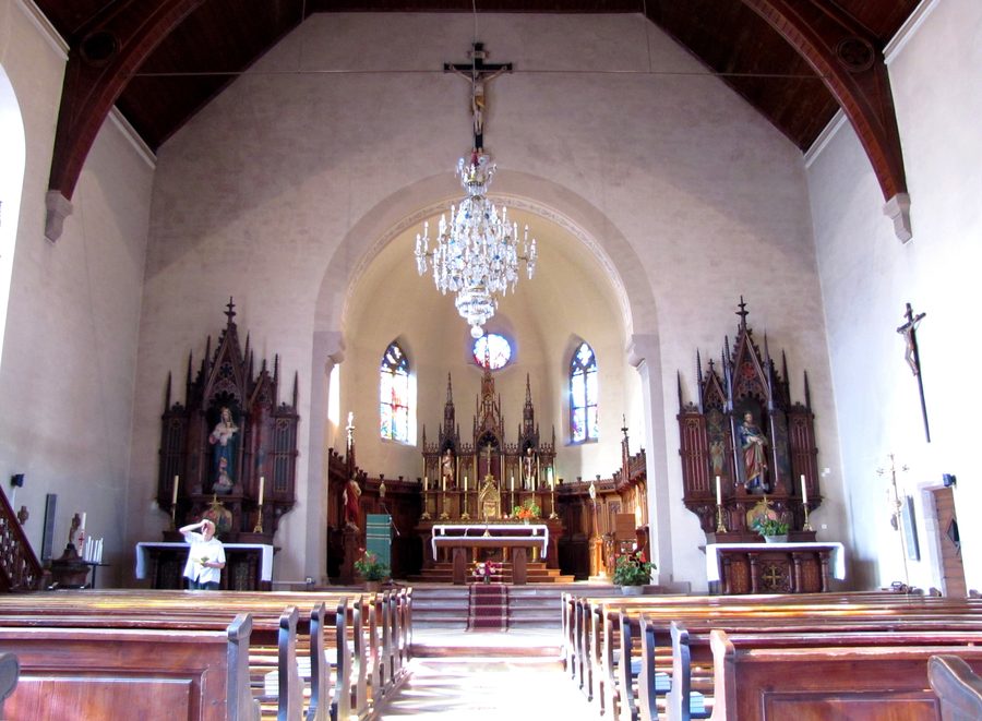 Historische Kirche Saint-Maurice in Soultz-les-Bains im Elsass
