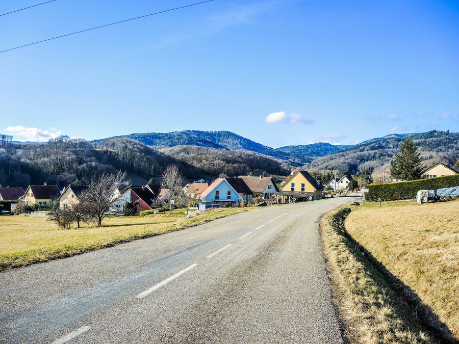 Panorama de Bourbach-le-Bas vu depuis la route de Roderen