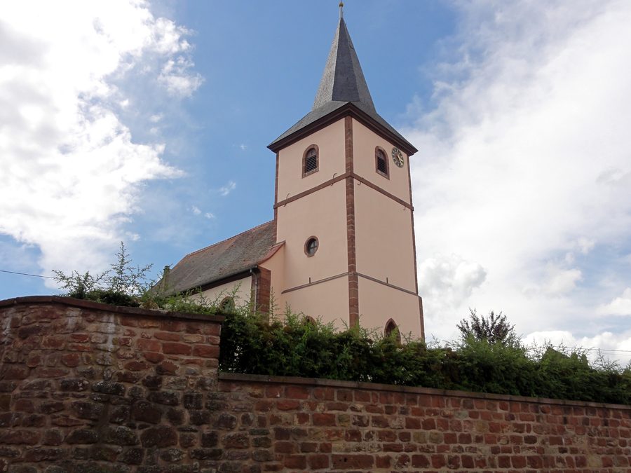 Protestantische Kirche in Gottesheim im Elsass