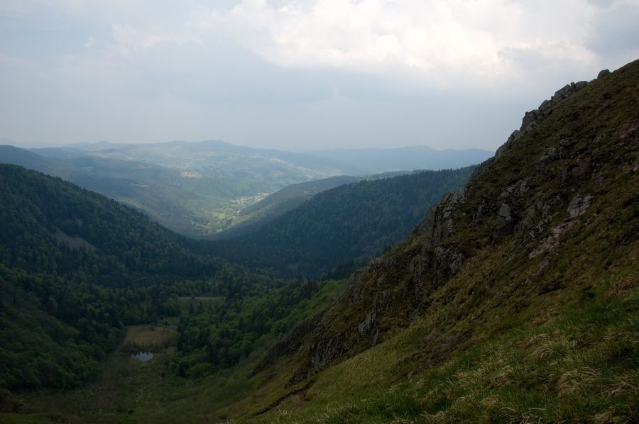 Landschaft im Münstertal in den Vogesen bei Munster