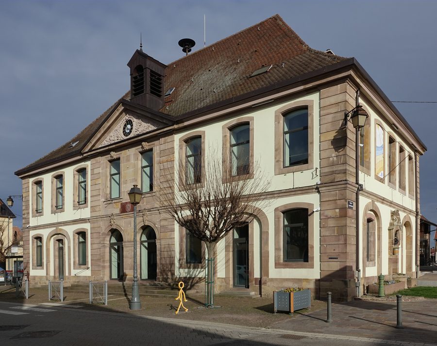 Town hall of Sainte-Croix-en-Plaine in Haut-Rhin, France