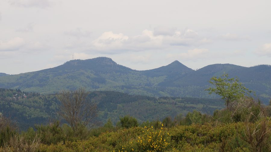 Le col entre les deux Donons depuis le mont Saint-Jean à Solbach