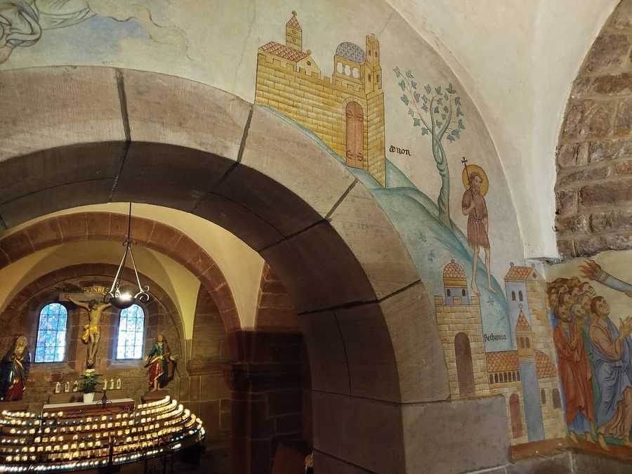 Freske in der Abtei Hohenbourg am Mont Sainte-Odile bei Ottrott