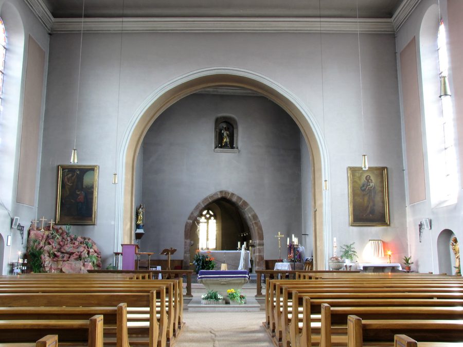 Simultankirche Saint-Jacques-le-Majeur in Dettwiller im Elsass