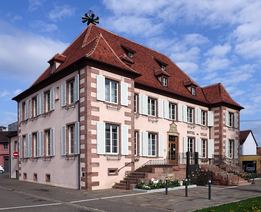 Town hall of Ingersheim in Haut-Rhin, France