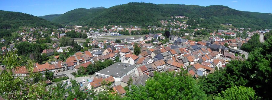 Panorama von Schirmeck im französischen Elsass