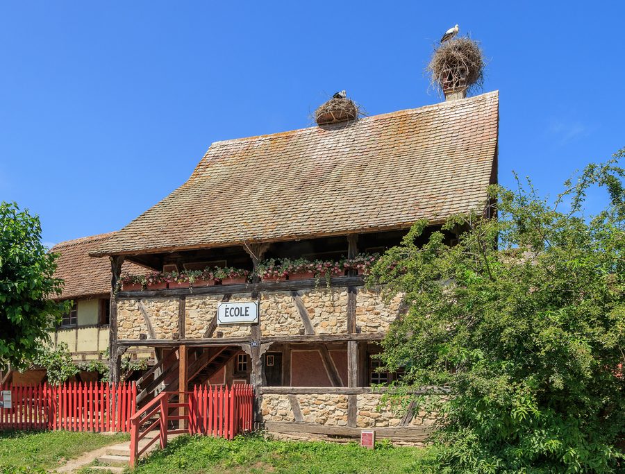 Historisches Fachwerkhaus aus Blotzheim im Écomusée d’Alsace