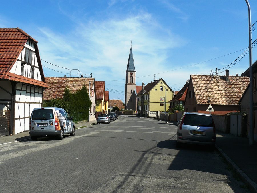 Le village de Heidolsheim et son église