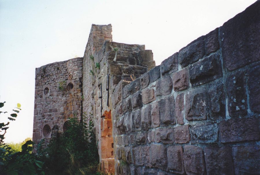 Ruine Frankenbourg auf einem bewaldeten Höhenzug bei Neubois im Elsass
