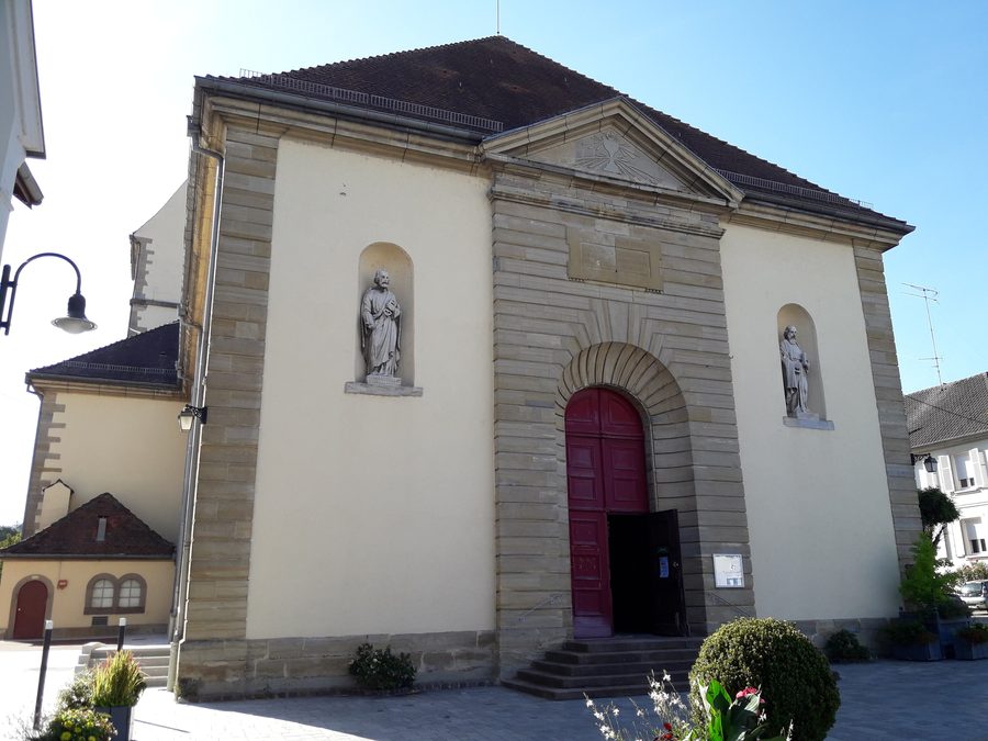 Façade de l'église de Brunstatt