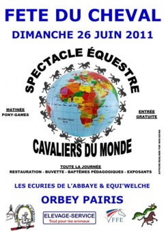 Plakat Fête du Cheval in Orbey (Elsass) 2011