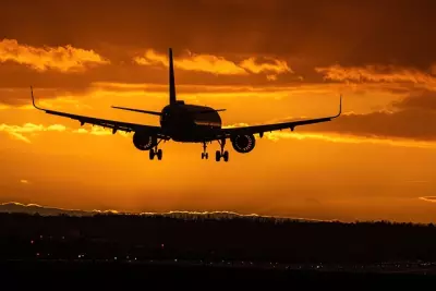 Flugzeug bei der Landung